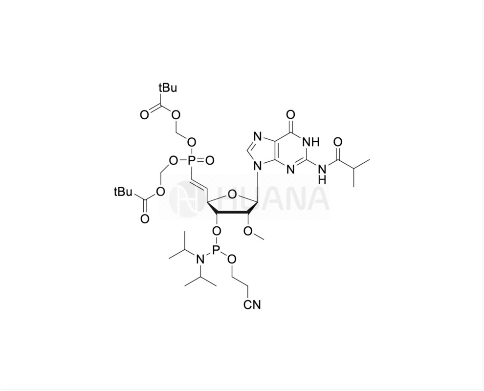 5'-POM-(E) -วินิลฟอสโฟเนต-2'-O-Me-rG ((iBu)-3'-CE-ฟอสโฟรามิไดต์