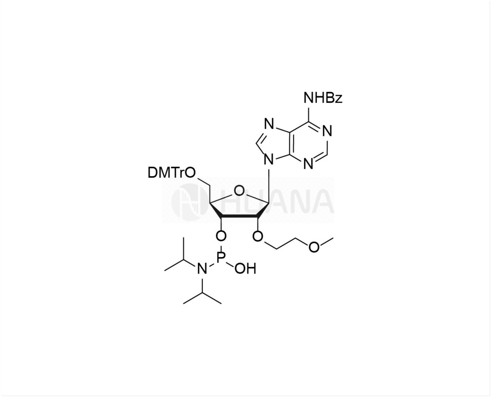 DMTr-2'-O-MOE-rA(Bz)-3'-CE-(1-ไฮดรอ็กซี่-N,N-ไดซอปรอพิล) ฟอสฟอรามิไดต์