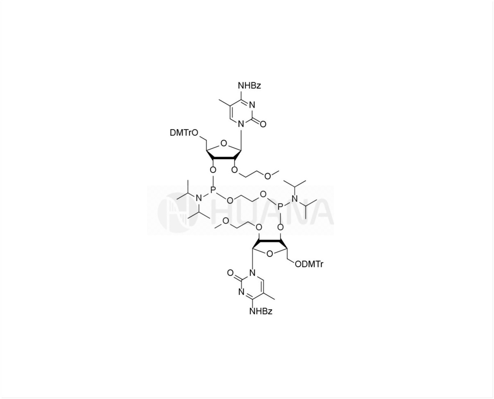ธาตาน-1,2-ดี ((5'-O-DMTr-2'-O-MOE-5-Me-rC ((Bz)-3'-oxy) bis ((diisopropylphosphoramidite)