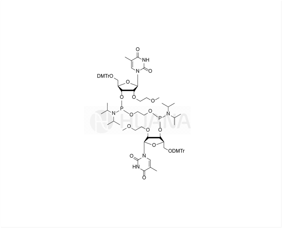 ธาตาน-1,2-di ((5'-O-DMTr-2'-O-MOE-rT-3'-oxy) -bis ((diisopropylphosphoramidite)