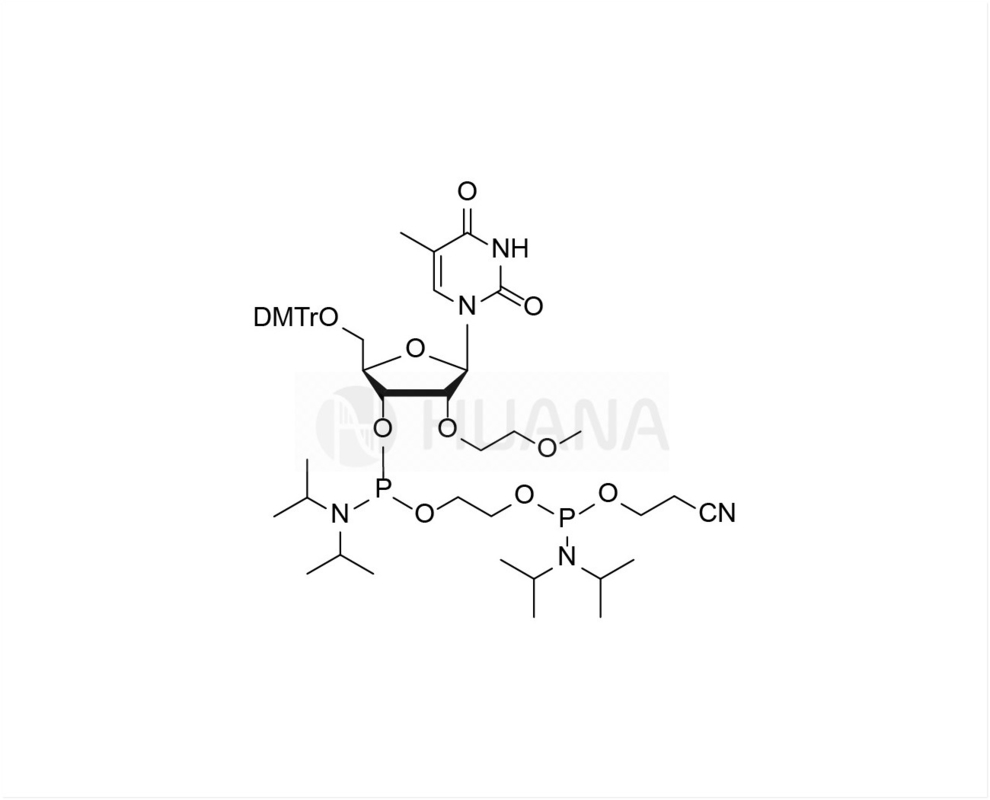 5'-O-DMT-2'-O-MOE-rT-3'- ((2-ไซโนเอโต็กซี่) ((ไดซอปรอพีลามิโน) ฟอสโฟรามิไดต์) -เอธีลไดซอปรอพิลฟอสโฟรามิไดต์